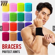 8cm*8cm Men Women Sport Wrist Protector Towel Cuff Gym Knitted Bracers Elastic Wrist-band Wipe Sweat
