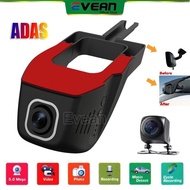 Evean 4K 2160P Car Dash Cam USB Wifi Front DVR Camera 2 Lens Recorder Night Vision Loop Record Camera With ADAS For Android Player