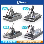 6.0Ah/8.0Ah Replacement battery for Dyson V6 V7 V8 V10 Series SV12 DC62 SV11 sv10 Handheld Vacuum Cl