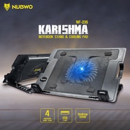 Nubwo พัดลมโน๊ตบุ๊ค NF-233 NF-235 NF-214 พัดลมรองโน๊ตบุ๊ค Cooler pad พัดลมระบายความร้อนโน๊ตบุ๊ค 2 พั