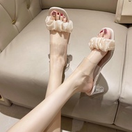 Guốc nữ 7 phân gót trong quai nhún bánh bèo mẫu mới 2023 ( phom nhỏ)