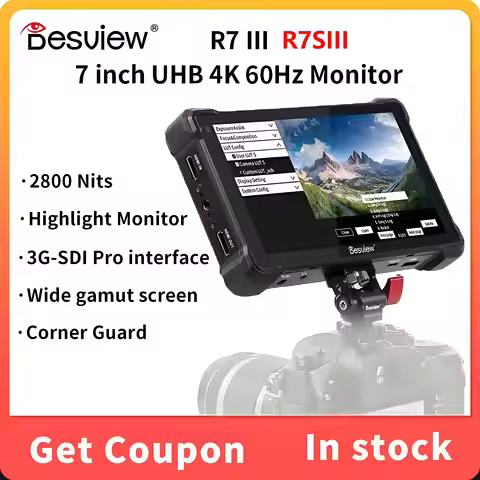 New Desview R7SIII R7III 7" 3G-SDI 4K60 Pro Interface 2800 Nits Highlight Camera SLR Micro Single Pr