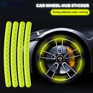 TIMEKEY 20Pcs Car Wheel Hub Sticker High Reflective Stripes Tape For Bike Motorcycle Personality Dec