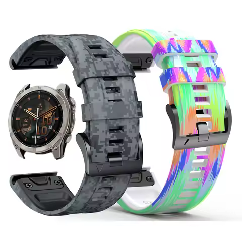 26/22mm Graffiti Watch Strap For Garmin Quickfit Fenix 7X 7 Pro Sapphire Solar band Fenix 8 E 6X 6 P