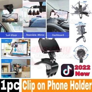 New Car Phone Holder Dashboard 360 Adjustable Sun Visor Rear View Mirror room kereta Accessories per