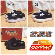 HITAM Vans Authentic Black Children's Shoes Children's School Shoes Boys Girls Shoes Vans Children's Shoes Strap(PREMIUM)