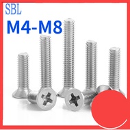 316 Stainless Steel Cross Countersunk Head Screw A4 Flat Head Screw Bolt M4/M5/M6/M8 * L6-100mm【SS-H