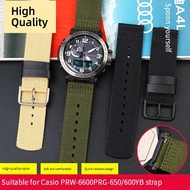 24mm Nylon canvas Strap For Casio PROTREK Series GA2000 PRG-600 PRW-6600 PRG-650 Men's Sports Waterp