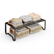 Expandable Closet Shelf Organizer Adjustable Divider for Wardrobe Cabinet Space-Saving Storage Rack 