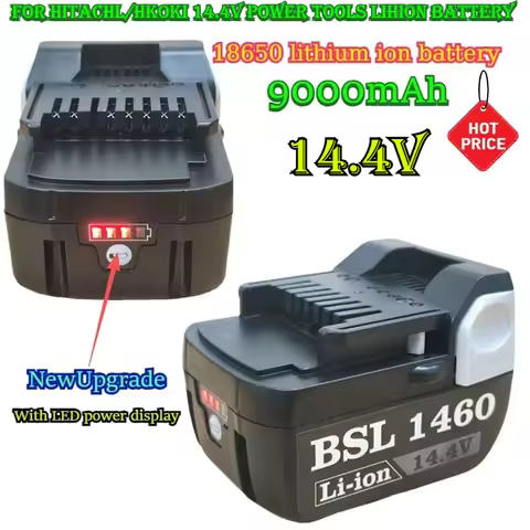 9000mah Rechargeable Battery For Hitachi 14.4V 9.0Ah Replacement BSL1430 CJ14DSL BSL1440 CR14DSL BSL