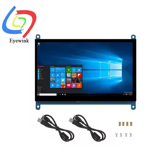 7 Inch 1024x600 Raspberry Pi Display for 4 3B+ 3B Windows Touchscreen 7 Inch Mini HDMI Monitor