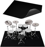 Drum Rug 3.9x5.2Ft, Drum Mat with Non-Slip Grip Bottom, Drum Mats and Rugs with Tightly Woven Fabric