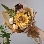Handmade Crochet Graduation Flower Bouquet