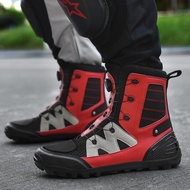 Ready Stock Motorcycle Cycling Boots Motorcycle Cycling Shoes Motorcycle Tension Off-Road Racing Shoes Breathable Shock-Resistant Anti-