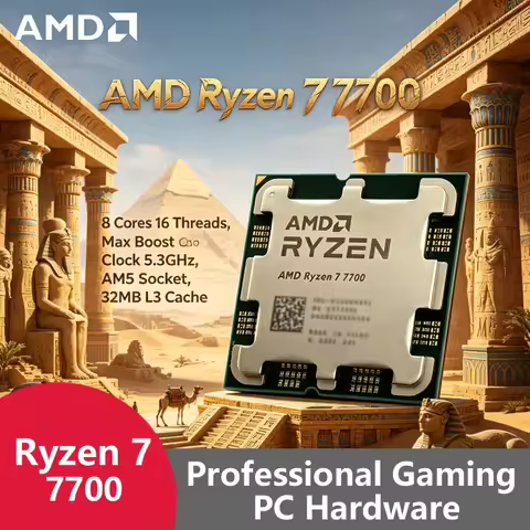 AMD Ryzen 7 7700 AM5 Unlocked Tray CPU, 8C16T 5.3GHz Boost, 32MB Cache, Loose Chip No Box For Premiu
