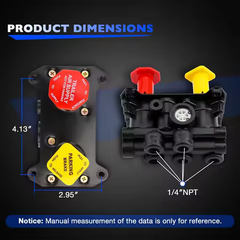 High quality 800516 Air Brake Control Valve MV3 Trailer Parking Brake Valve for Volvo 3948331, Bendi