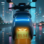 KEVANLY 12V LED E-Bike KEVANLY 12V LED Lampu Kelip Plat Nombor Belakang untuk E-Bike