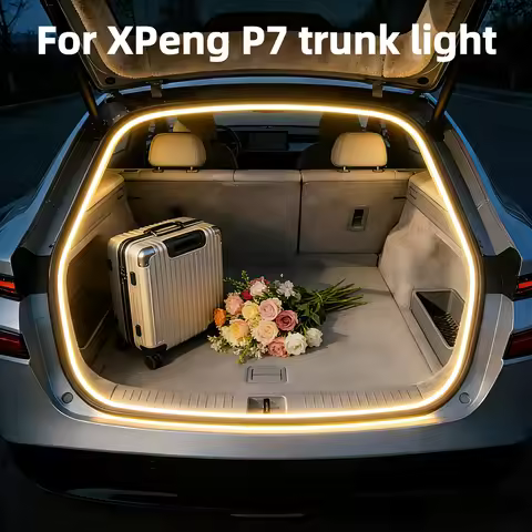 For XPeng P7 P7 Plus P7i trunk light modification light Atmosphere lights White warm white Rear Trun