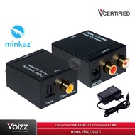 MINKEZ SPDIF2RCA Digital Optical Toslink Audio to 2xRCA Male SPDIF RCA Converter Adapter