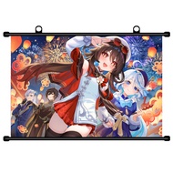 Genshin Impact Huyou Wall Art Poster Decorative Scroll Painting Support DIY Dormitory Bedroom Cloth 