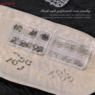 (warmfor) 20/30/60PCS Alloy Retro Circle Nails Art Charms 3D Punk Style White Nail Parts Nail Decora