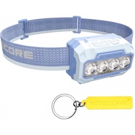 Nitecore HA23 UHE 600 Lumen MCT Lampu Depan Luaran Suhu Pelbagai Warna Tag Lampu AAA Ringan (Biru)