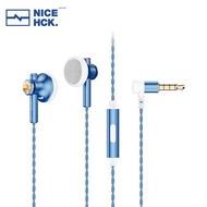 NICEHCK EB2S Pro ปลั๊ก 3.5 มม.ไมโครโฟนแบนหัวหูฟัง HiFi หูฟังแบบมีสาย 15.4 มม.LCP แบบไดนามิกเพลงชุดหู