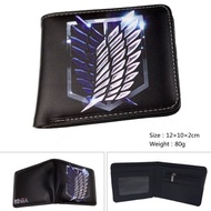 {Yuyu Bag} Anime Attack On Titan Cartoon Wallet Men Coin Purse Cosplay Accessory With Printing Of Scouting Corps Sign