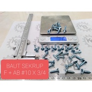 FAB BOLT 10 X 3/4 FAB SCREW/ 10 X 3/4 SCREW BOLT 10 X 3/4