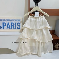 Ready Stock Children's Clothing 130 Girls' Dresses 2408KA037 Girls' Classy Dresses Big Girls' Dresse