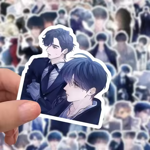 10/60Pcs Korean Bl Comics Mushroom Stickers Character Lu Feng An Zhe Waterproof Sticker Laptop Lugga