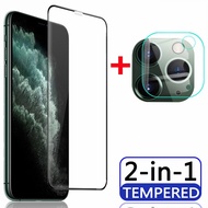 2 Pieces/Lot Full Tempered Glass Screen Protector Film iPhone 11 Pro Max XS XR X iPhone 7 8 Plus 6S iphone 13 pro max Camera Lens Protector [Military Grade Shatterproof] [Eye Protection]