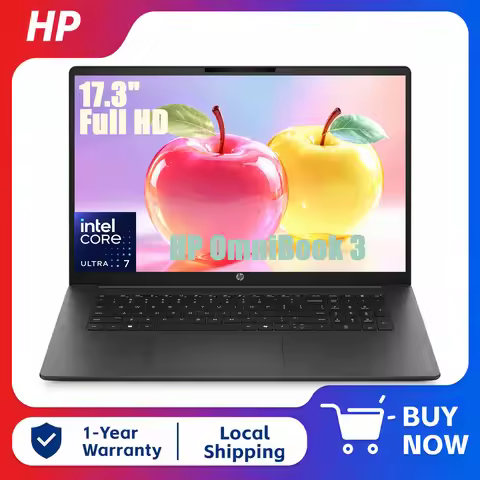 HP OmniBook 3 17.3" Full HD Laptop, Intel Core Ultra 7 255U, Up to 32GB DDR5 Memory, 2TB SSD, Window