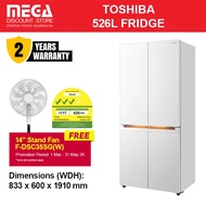 TOSHIBA GR-RF694WI-PGX(67) 524L JAPANDI FRENCH DOOR FRIDGE | 3 Ticks | Free Toshiba Stand Fan F-DSC3