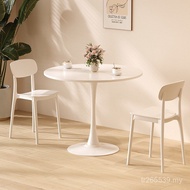 Table Chair Simple Casual Combination Dining Table Milk Tea Shop 4s Small Round Negotiation Table Co