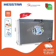 Hesstar HCF-PD40L 1 Door Dual Function Chest Freezer/ Refrigerator Peti Sejuk Beku Frozen 380L (Grey)双用冷藏冰箱冰柜