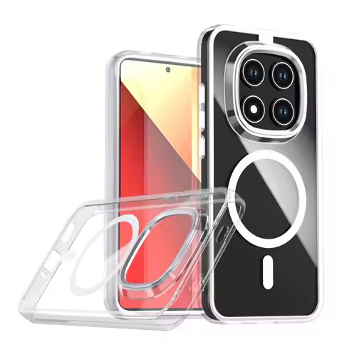Fit Redmi Note 15 4G/5G Clear Magnetic Case,Compatible MagSafe Shockproof Protection Cover For Redmi