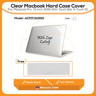 Crystal Clear Macbook Hard Case Cover for Macbook Pro 15 Inch 2016 With Touch Bar & Touch ID (A1707/
