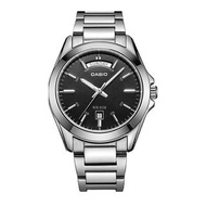 深水埗 有門市全新正貨 1年保養 CASIO 錶 卡西歐 手錶 男裝/女裝/卡西欧 送贈品靚錶布 MTP-1370D-1A1 MTP1370D-1A1 剛帶手錶/剛帶錶/不鏽鋼/不鏽鋼錶 Black 