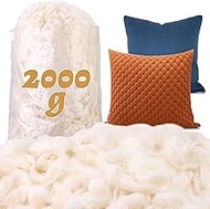 ZXIIXZ 2000g/4.4 lb Cotton Filling, Soft Natural Cotton Stuffing for Pillow, Warm Cotton Fiber Fill