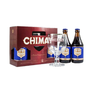 奇美藍/紅/白/金修道院啤酒杯組禮盒(2酒1杯) Chimay Gift Pack - 1 Glass &amp; 2 beers