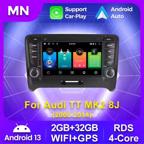 7" Android Car Radio Stereo for Audi TT MK2 8J 2006-2014 Carplay Auto GPS Navi Video Player Audio RD