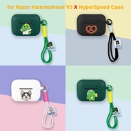 Suitable for Razer Hammerhead V3 X HyperSpeed Case Cartoon Dinosaur Cute Lanyard Hammerhead V3 X Hyp