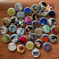[READY] shezslay Bottle Cap Pin Cover Album | Radiohead Jeff Buckley Deftones Souvaki The Marias Gir