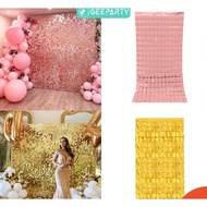 【Ready Stock】1Mx2M Sequin Foil Curtain Wall Backdrop For Birthday Party Wedding Baby Shower Decorati