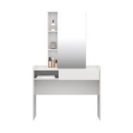 SB Design Square KONCEPT FURNITURE โต๊ะเครื่องแป้งแบบนั่ง รุ่น Melda สีขาว (100X45X165 ซม.)