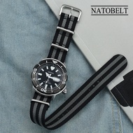 Premium Quality Herringbone 20mm 22mm Nylon Strap Seatbelt Nylon Watch Band For 007 James Bond Milit
