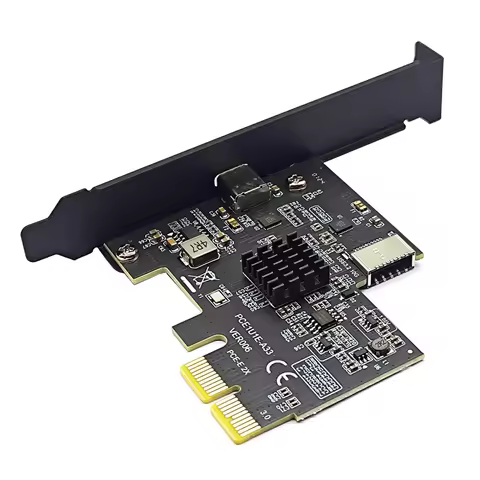 USB3.2 GEN2 10Gbps ASM3142 Chip PCI Express X2 to Type-E + Type-C Expansion Card PCI-E to USB-C Adap