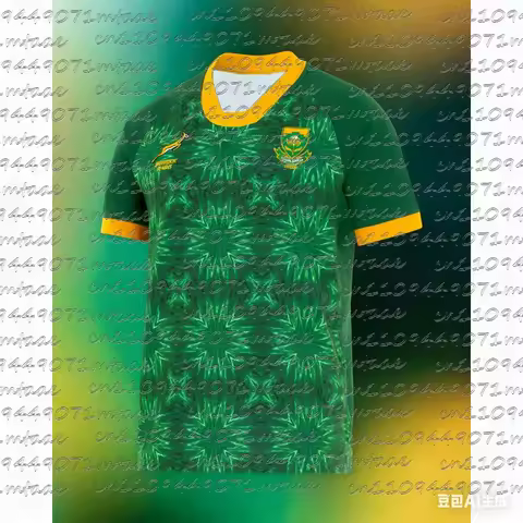 Men’s Springboks 7s Home 2526 Stadium Jersey South African Rugby Jersey Sports Men's T-Shirt Kid's C