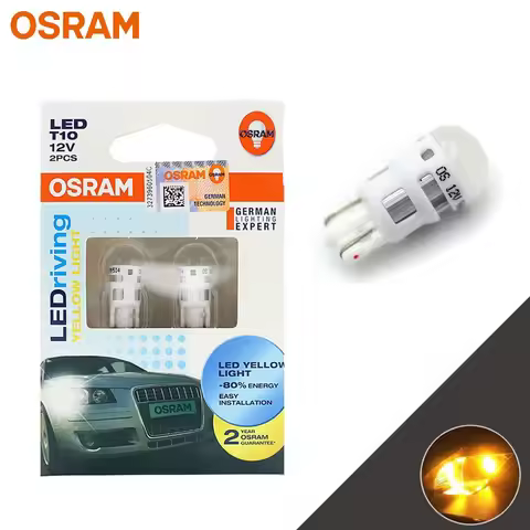 OSRAM LEDriving Standard LED T10 WY5W Yellow Amber 12V 1W Car LED Turn Signal Light Interior Side Ma